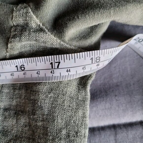 Womens Linen Blazer Duster Small Lightweight Military Grunge Retro Green Italy - Picture 4 of 7